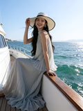 New Seaside Vacation Style Sleeveless Tank Top and Straight A-Line Skirt Set for Women, Summer Outerwear