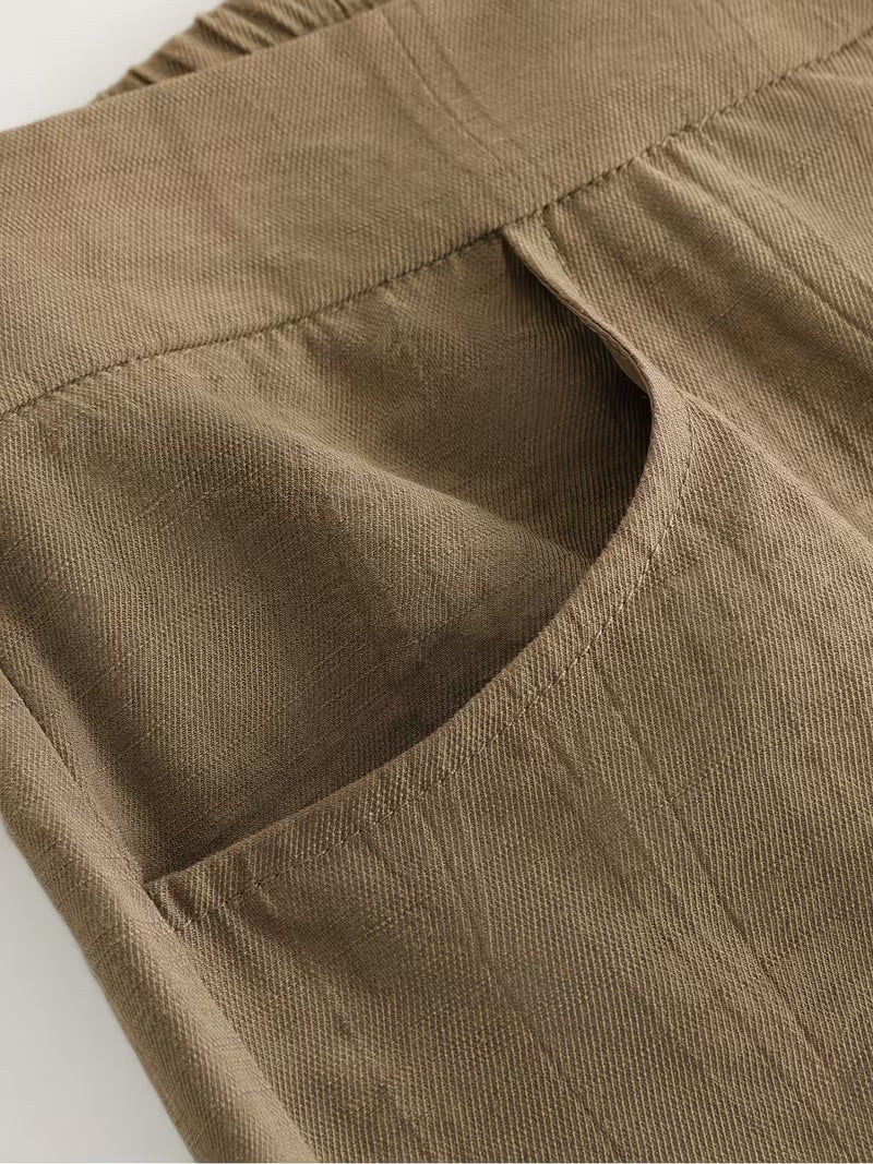 Cardigan + Long Pants, New Summer Women's Pants Suit, Light Oxygen Set, Daily Commute Office Wear, Spring/Summer New Women's Clothing, Elegant Bell Sleeve Irregular Waist-Cinching Top with Draping Wide-Leg Pants in Ombre Color