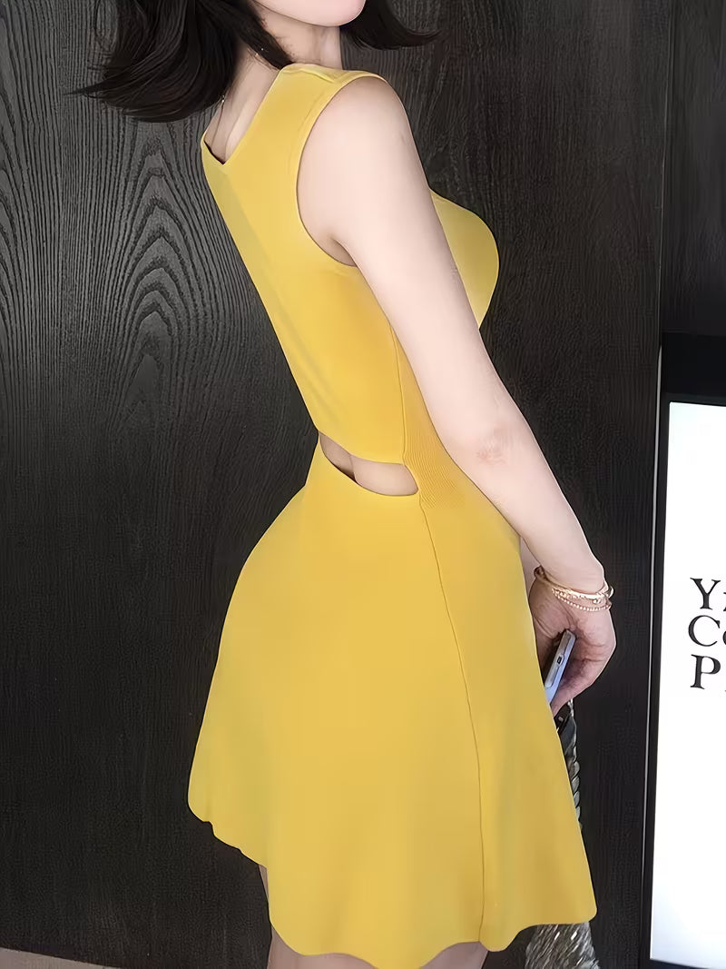 Summer Women'S Bodycon Dress Exquisite Beautiful Cinched Waist A-Line Short Skirt Beach Outfit