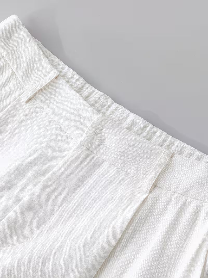 Tencel Acetate Tie-Strap Designer Shirt Set, Short-Sleeve Designer Shirt Set