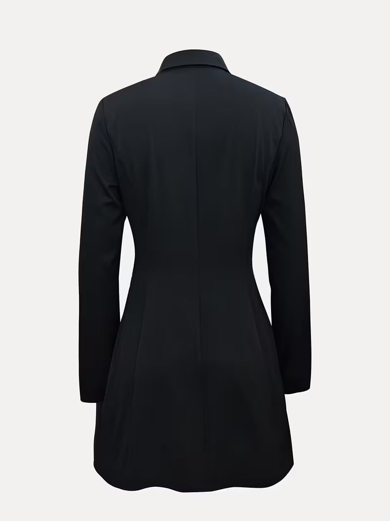 French Style Polo Shirt Dress for Women Early Autumn New And Little Black Dress